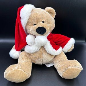 Chrisha Playful Santa Suit Beige Bear Plush Christmas Stuffed Animal Toy 2005